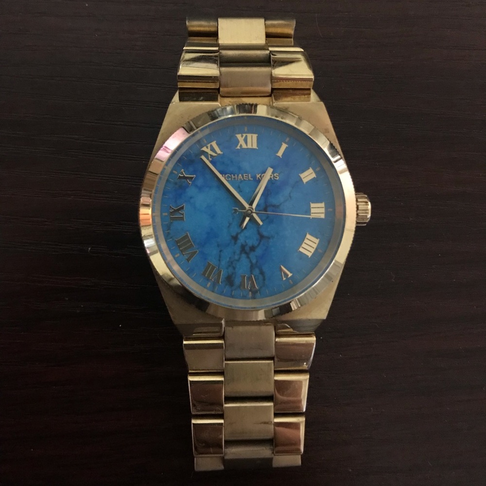 Turquoise & Gold Michael Kors watch